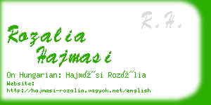rozalia hajmasi business card